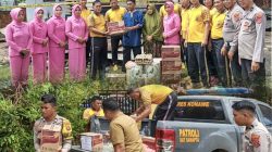 Polres Konawe Beri Bantuan Sosial kepada Korban Kebakaran di Puriala